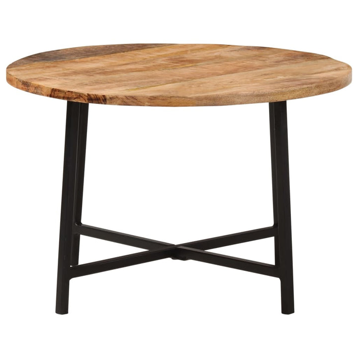 sofabord 54x54x35 cm massivt mangotræ og jern