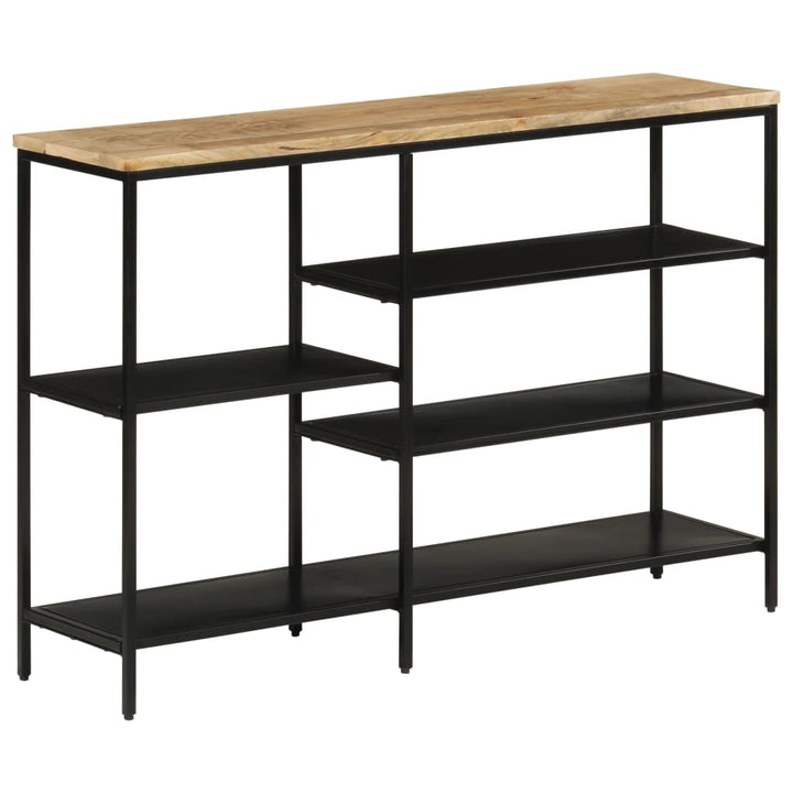 konsolbord 110x30x75 cm massivt ru mangotræ og jern
