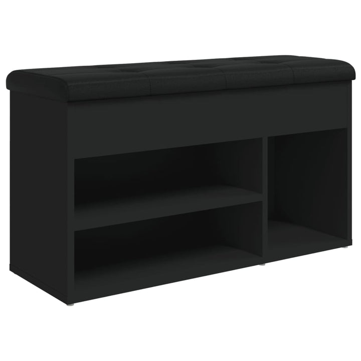 skobænk 82x32x45,5 cm konstrueret træ sort