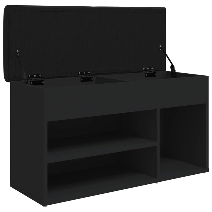 skobænk 82x32x45,5 cm konstrueret træ sort