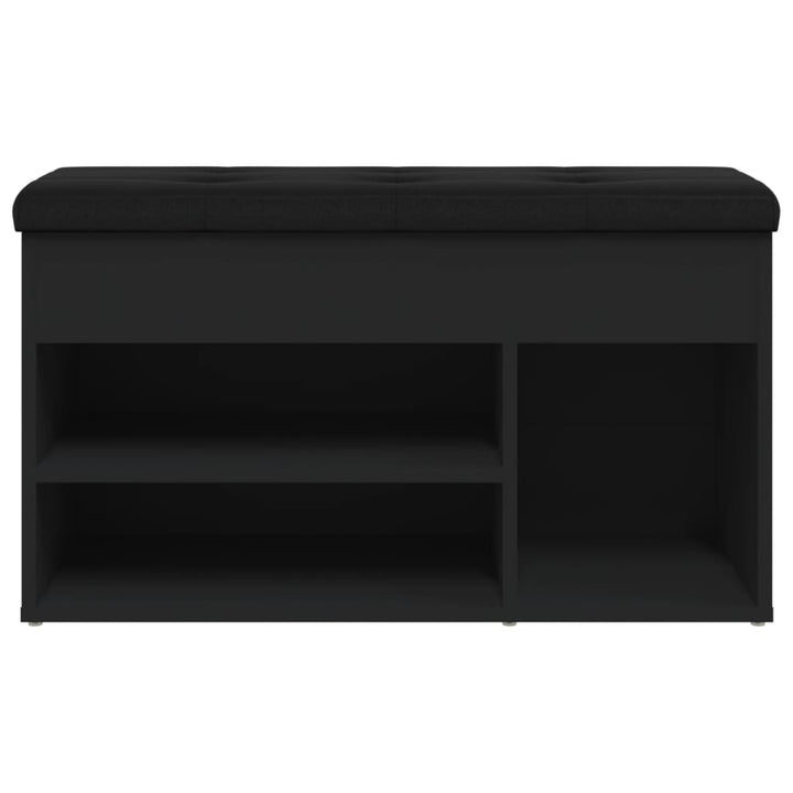 skobænk 82x32x45,5 cm konstrueret træ sort