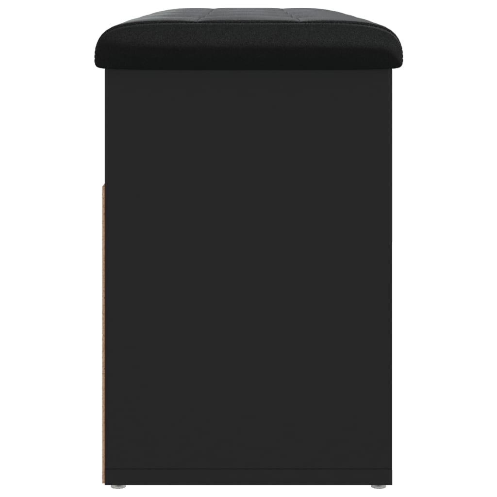 skobænk 82x32x45,5 cm konstrueret træ sort