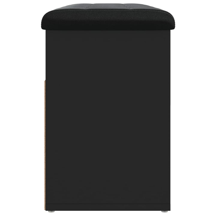skobænk 82x32x45,5 cm konstrueret træ sort