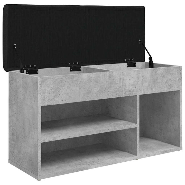 skobænk 82x32x45,5 cm konstrueret træ betongrå