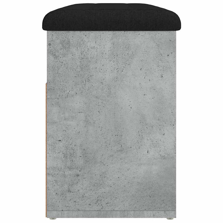 skobænk 82x32x45,5 cm konstrueret træ betongrå