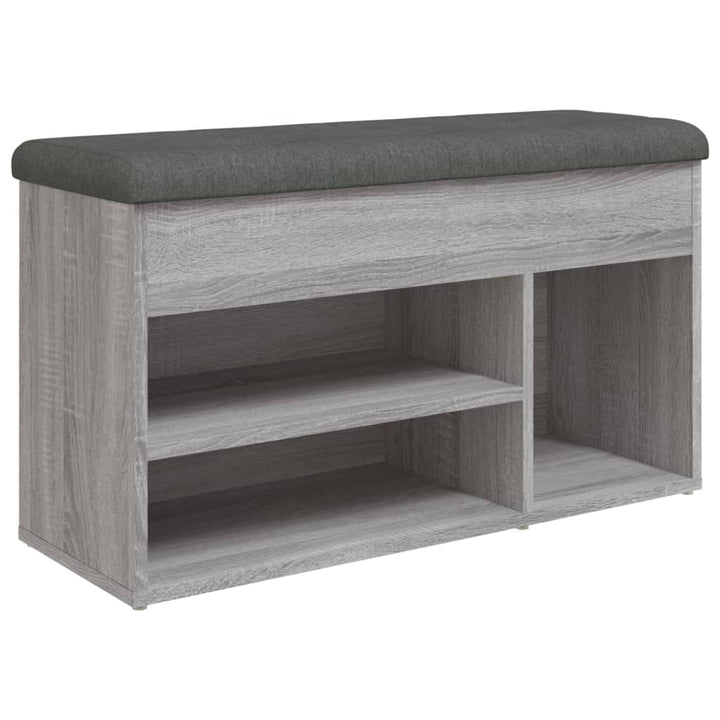 skobænk 82x32x45,5 cm konstrueret træ grå sonoma-eg