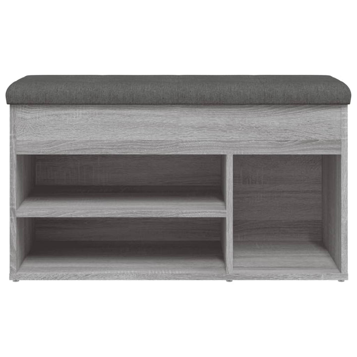 skobænk 82x32x45,5 cm konstrueret træ grå sonoma-eg