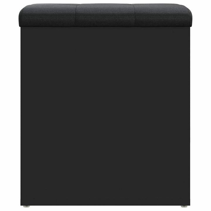 opbevaringsbænk 42x42x45 cm konstrueret træ sort