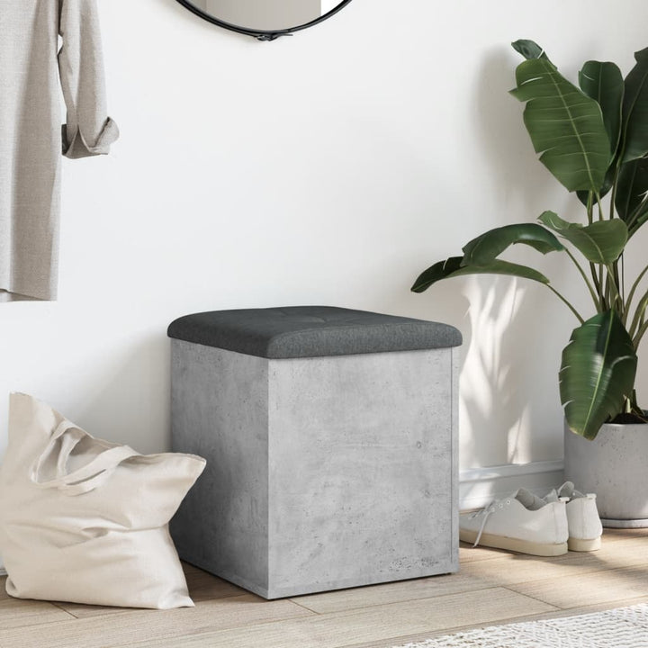skobænk 42x42x45 cm konstrueret træ betongrå