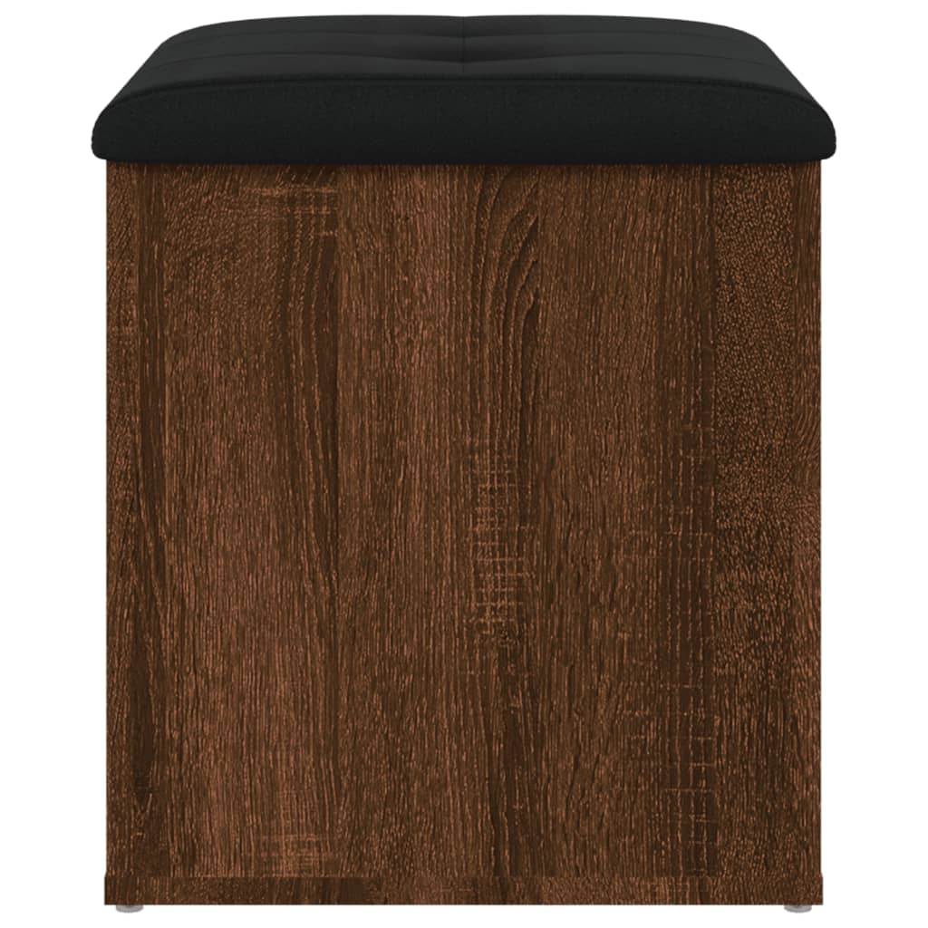 opbevaringsbænk 42x42x45 cm konstrueret træ brun egetræsfarve