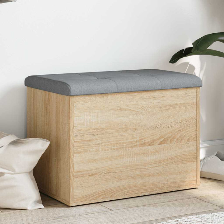 opbevaringsbænk Sonoma eg 62x42x45 cm konstrueret træ