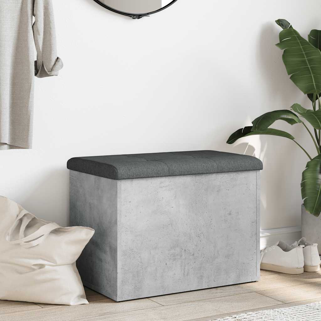 skobænk 62x42x45 cm konstrueret træ betongrå