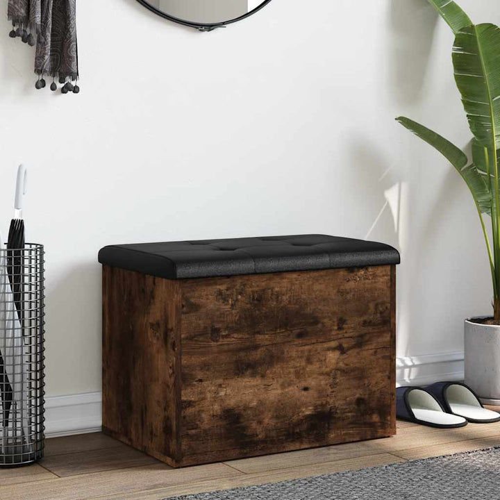 skobænk 62x42x45 cm konstrueret træ røget egetræsfarve