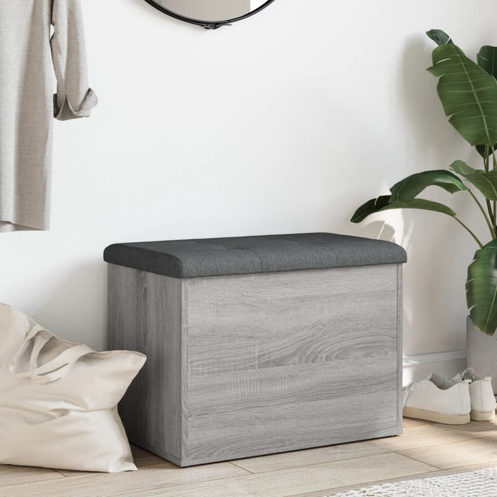 skobænk 62x42x45 cm konstrueret træ grå sonoma-eg