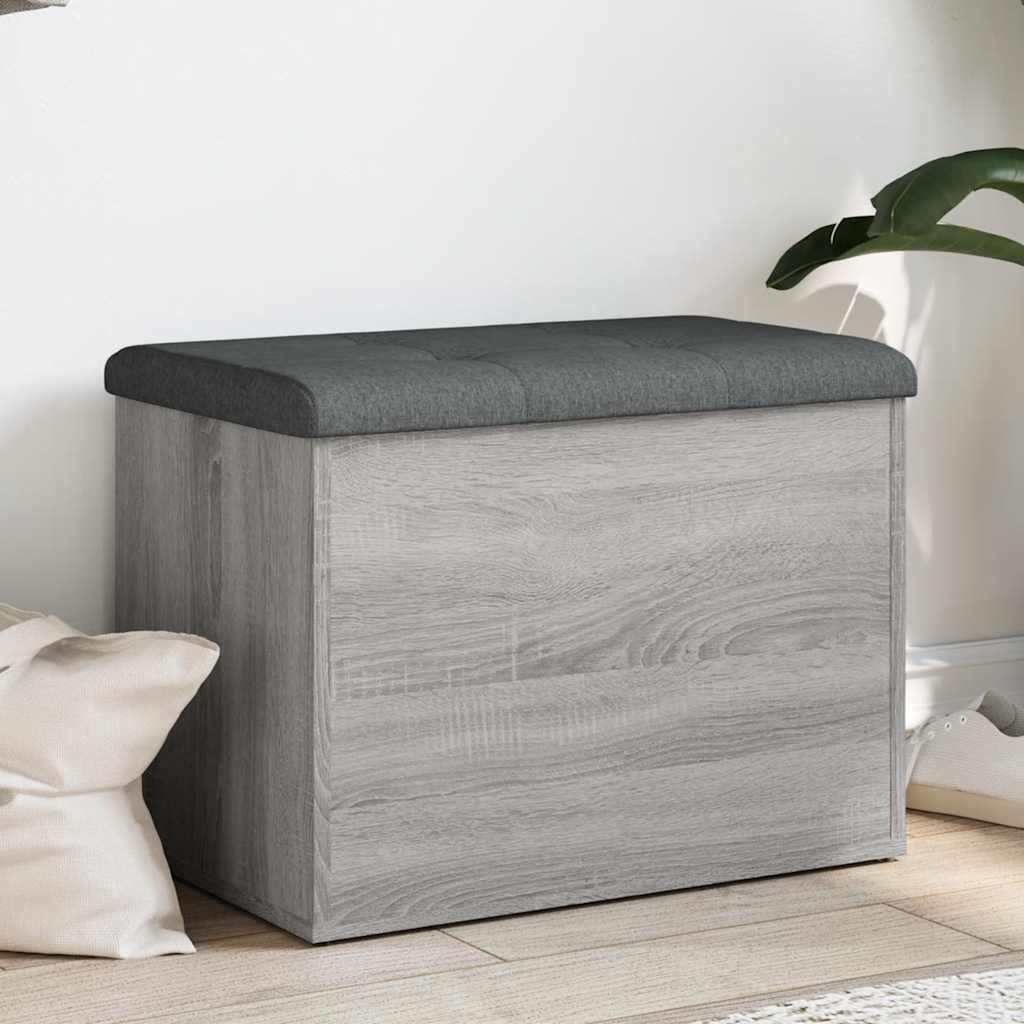 skobænk 62x42x45 cm konstrueret træ grå sonoma-eg