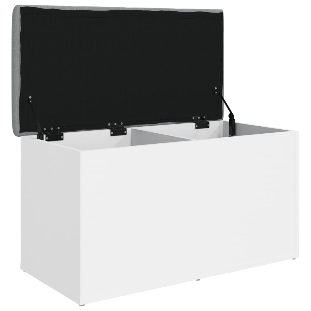 opbevaringsbænk hvid 82x42x45 cm konstrueret træ