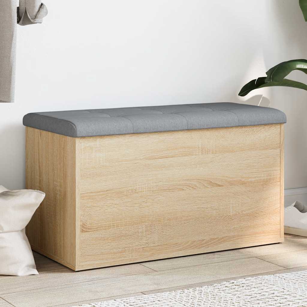 opbevaringsbænk Sonoma eg 82x42x45 cm konstrueret træ