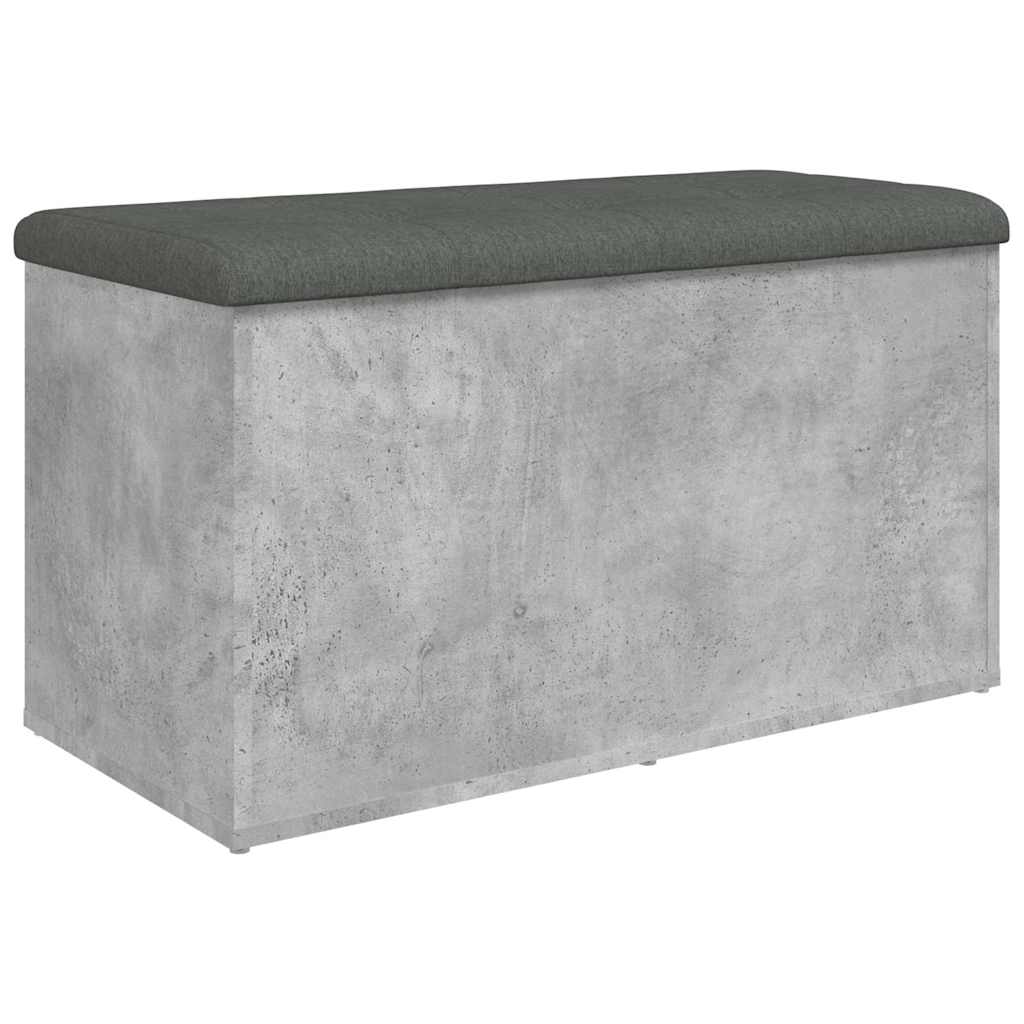 opbevaringsbænk 82x42x45 cm konstrueret træ betongrå
