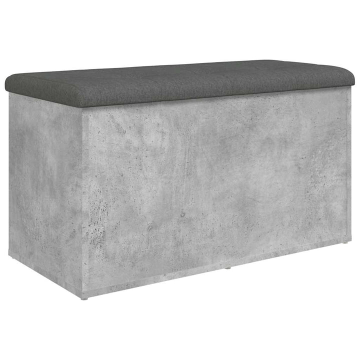opbevaringsbænk 82x42x45 cm konstrueret træ betongrå