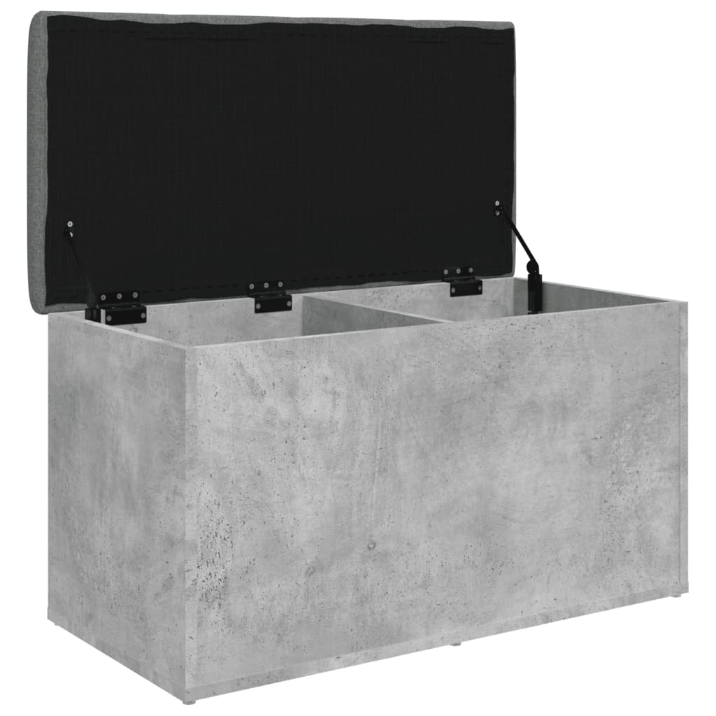 opbevaringsbænk 82x42x45 cm konstrueret træ betongrå
