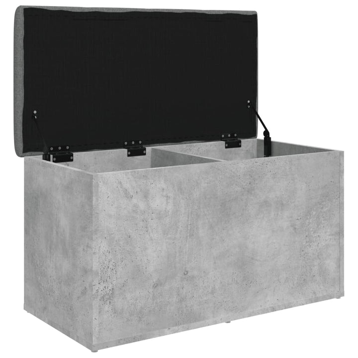 opbevaringsbænk 82x42x45 cm konstrueret træ betongrå
