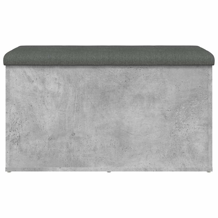 opbevaringsbænk 82x42x45 cm konstrueret træ betongrå