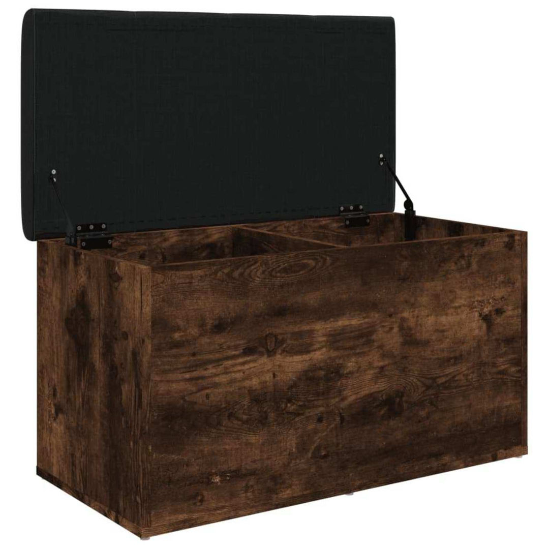 skobænk 82x42x45 cm konstrueret træ røget egetræsfarve