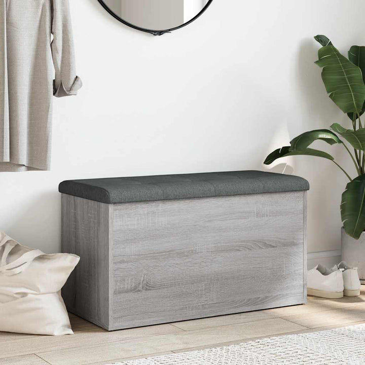skobænk 82x42x45 cm konstrueret træ grå sonoma-eg