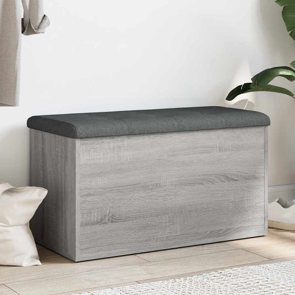 skobænk 82x42x45 cm konstrueret træ grå sonoma-eg