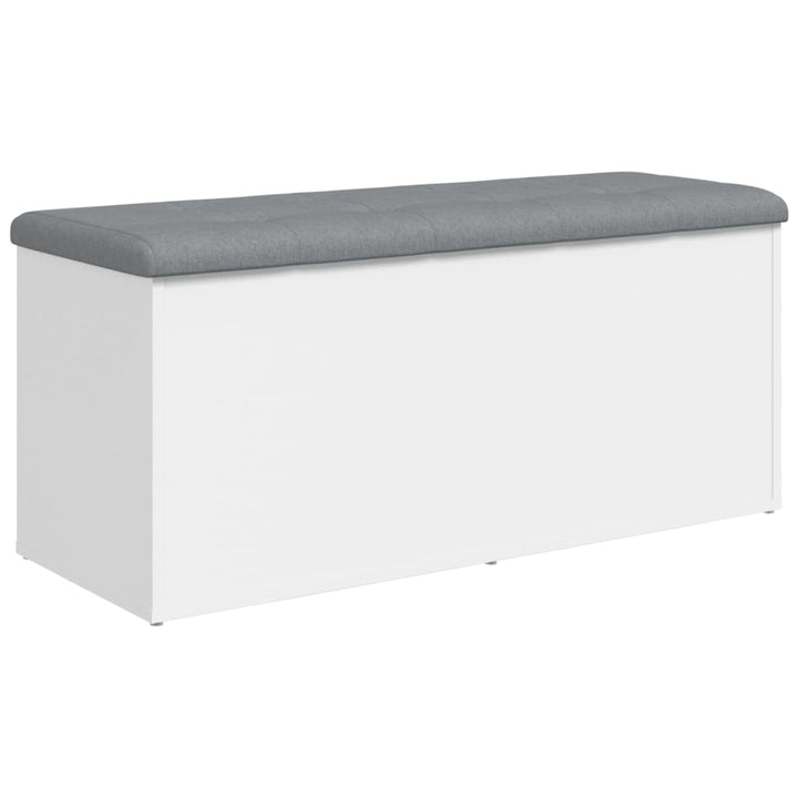 opbevaringsbænk hvid 102x42x45 cm konstrueret træ
