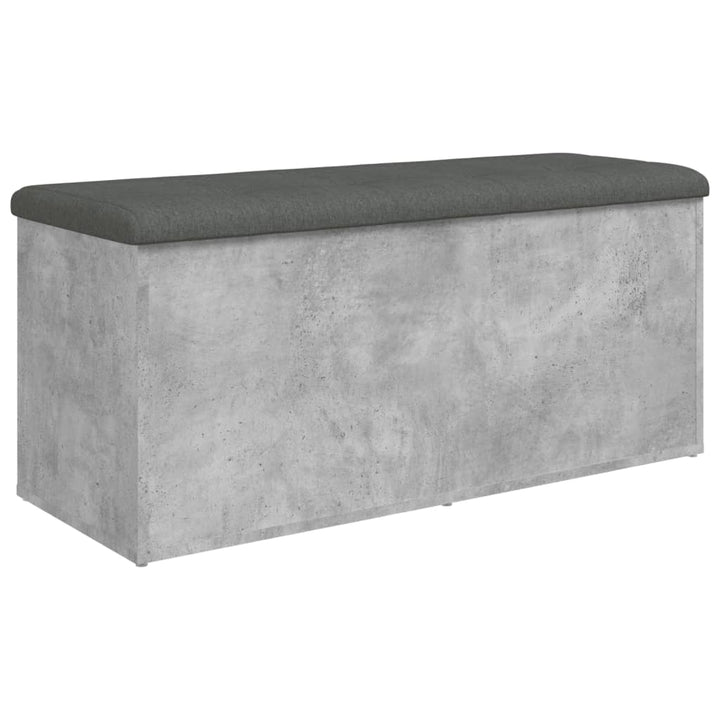 opbevaringsbænk 102x42x45 cm konstrueret træ betongrå