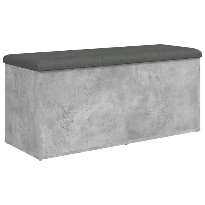 opbevaringsbænk 102x42x45 cm konstrueret træ betongrå
