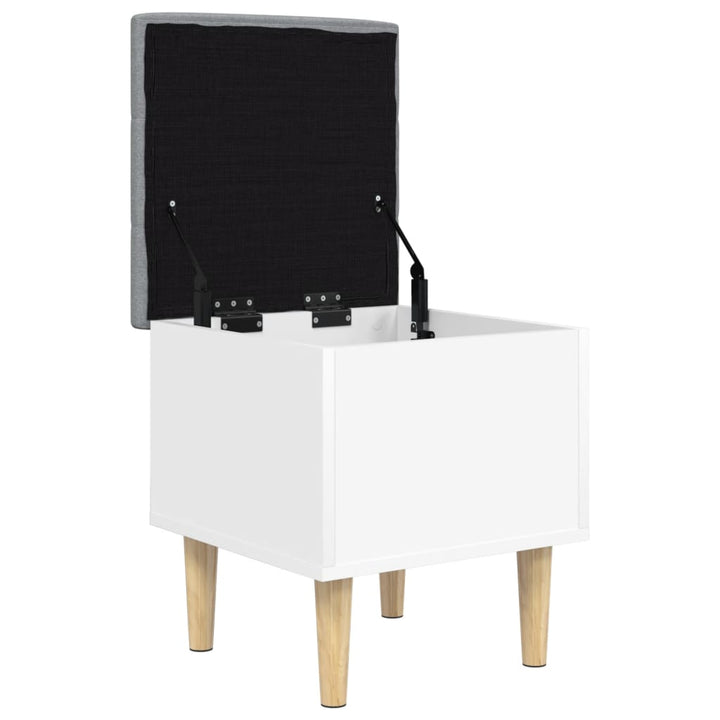 opbevaringsbænk 42x42x46 cm konstrueret træ hvid