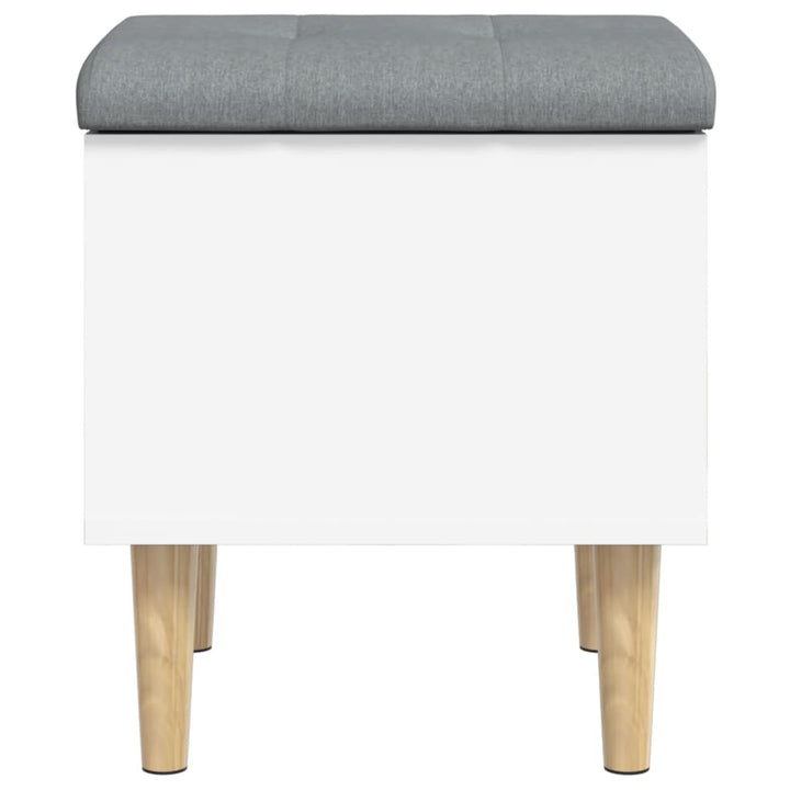 opbevaringsbænk 42x42x46 cm konstrueret træ hvid