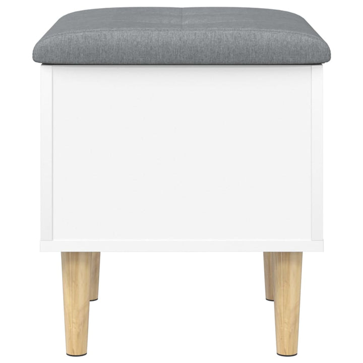 opbevaringsbænk 42x42x46 cm konstrueret træ hvid