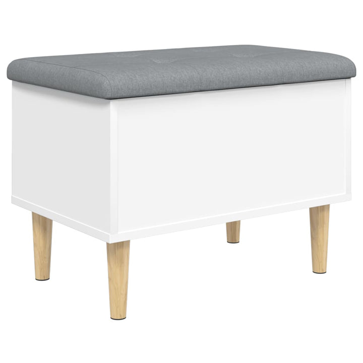 opbevaringsbænk 62x42x46 cm konstrueret træ hvid