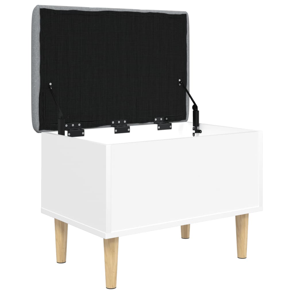 opbevaringsbænk 62x42x46 cm konstrueret træ hvid
