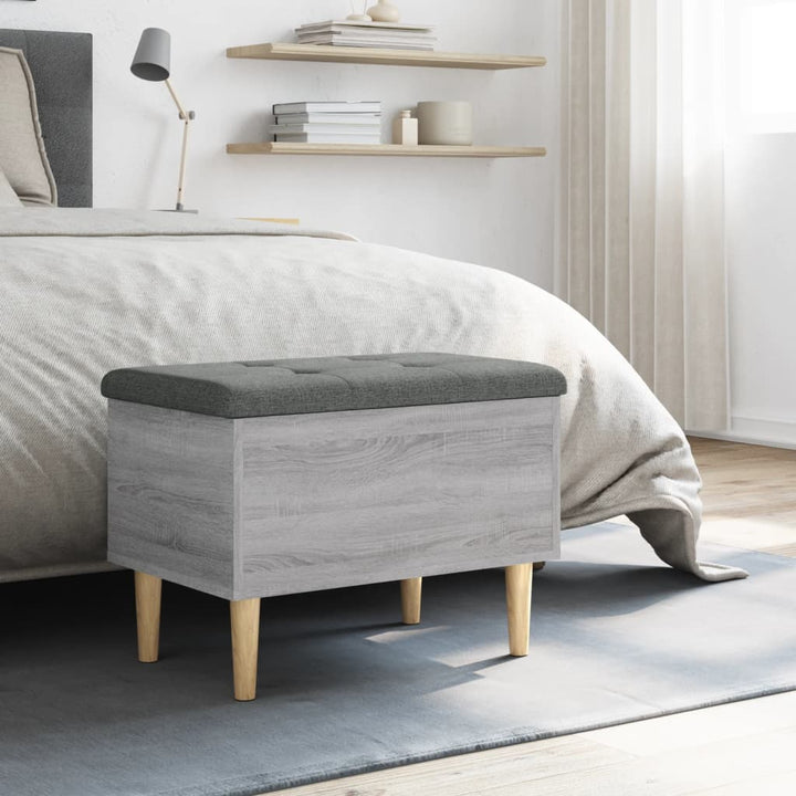 skobænk 62x42x46 cm konstrueret træ grå sonoma-eg