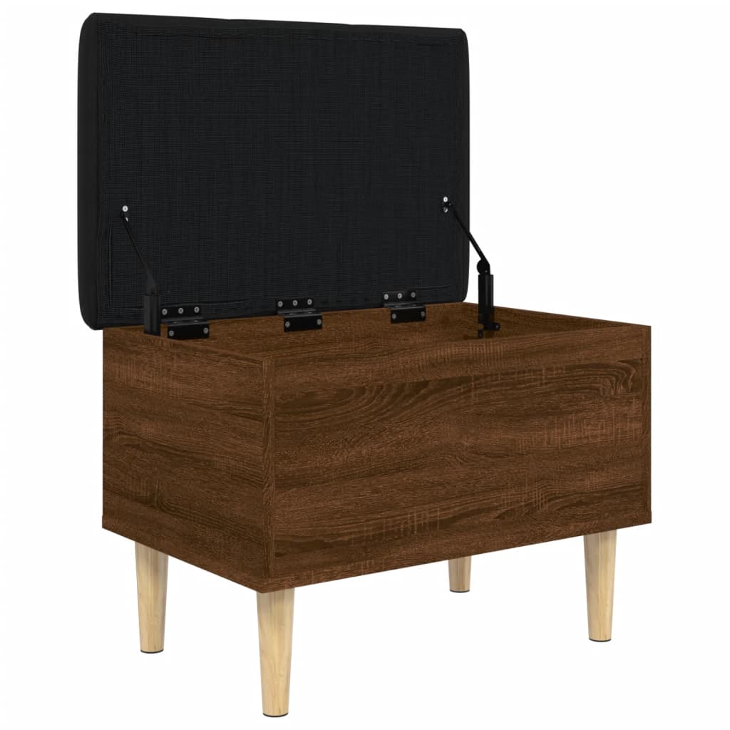opbevaringsbænk 62x42x46 cm konstrueret træ brun egetræsfarve
