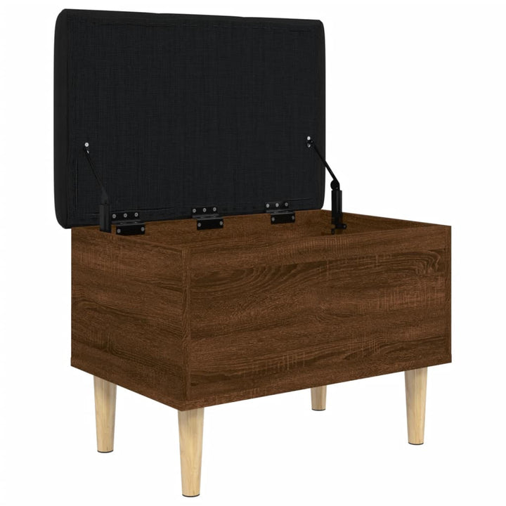 opbevaringsbænk 62x42x46 cm konstrueret træ brun egetræsfarve