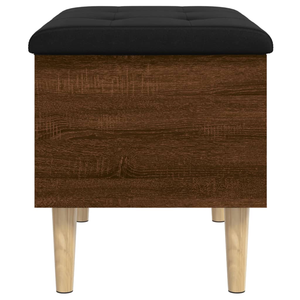opbevaringsbænk 62x42x46 cm konstrueret træ brun egetræsfarve