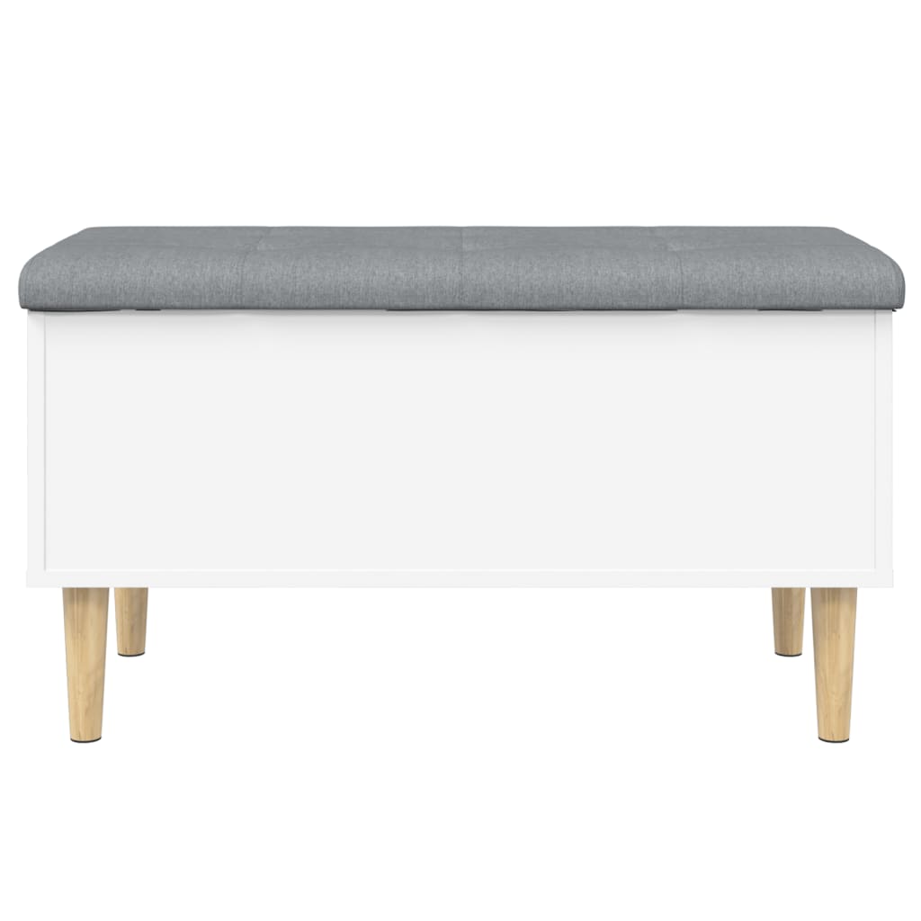 opbevaringsbænk 82x42x46 cm konstrueret træ hvid