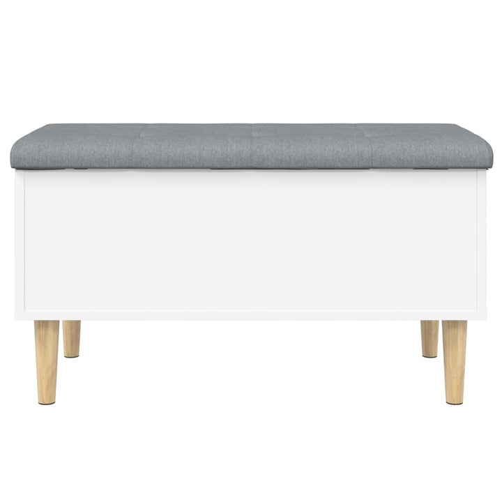 opbevaringsbænk 82x42x46 cm konstrueret træ hvid