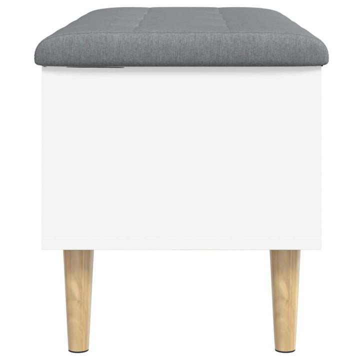 opbevaringsbænk 82x42x46 cm konstrueret træ hvid