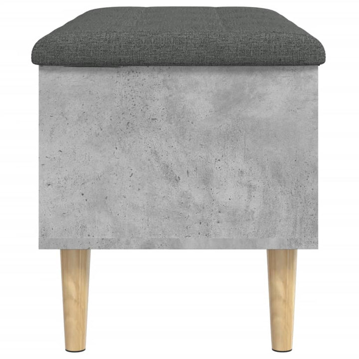 skobænk 82x42x46 cm konstrueret træ betongrå