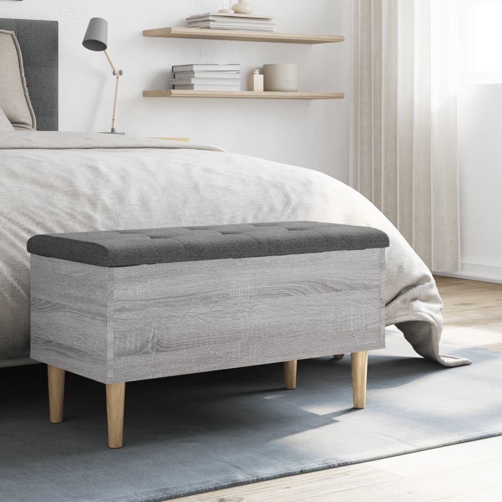 skobænk 82x42x46 cm konstrueret træ grå sonoma-eg