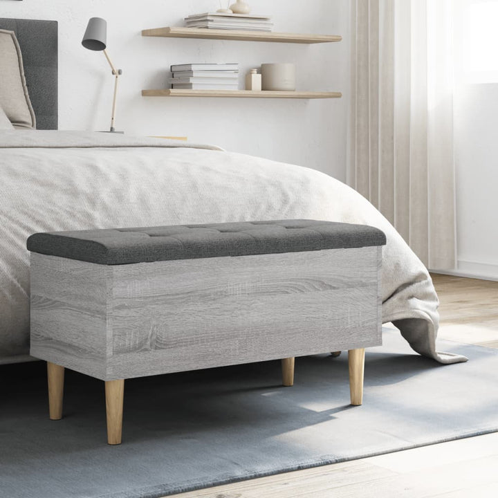 skobænk 82x42x46 cm konstrueret træ grå sonoma-eg