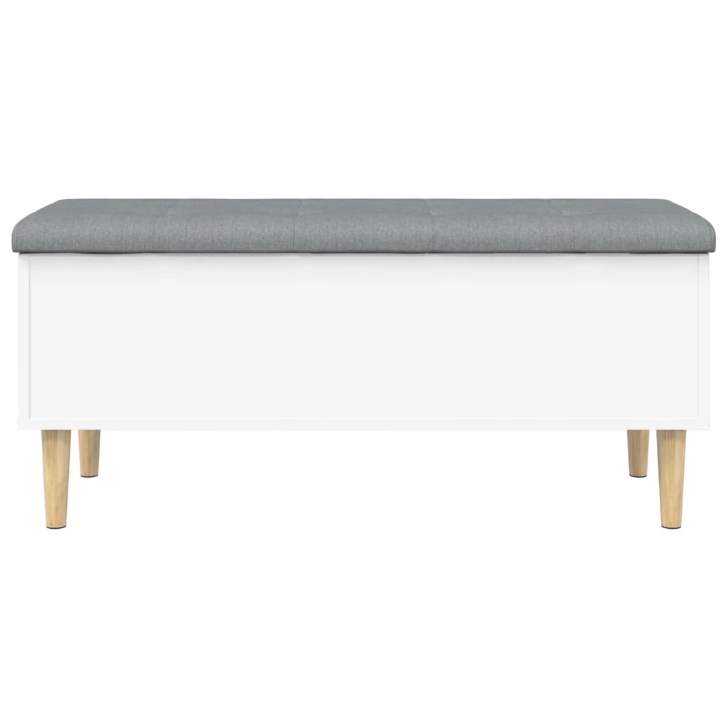 opbevaringsbænk 102x42x46 cm konstrueret træ hvid