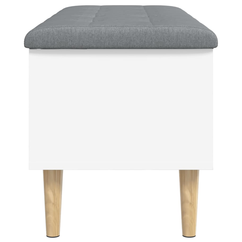 opbevaringsbænk 102x42x46 cm konstrueret træ hvid