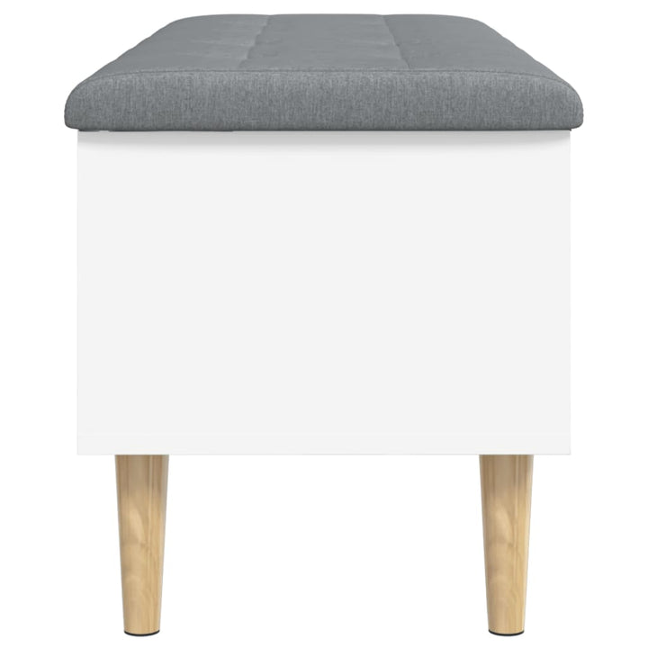 opbevaringsbænk 102x42x46 cm konstrueret træ hvid
